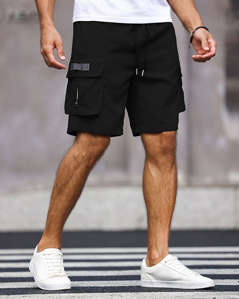 Per uomo Pantaloncini cargo Shorts Pantaloncini Estivi Coulisse Elastico in vita Multi-tasche Semplice Comodità Indossabile Lunghezza al ginocchio All'aperto Sport Quotidiano Moda Casual Nero Verde del 2025 a $20.99 –P6