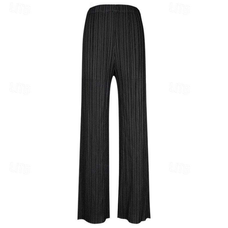 Per donna Chinos Pantaloncini Capri Elegante Vintage Moda Lunghezza alla caviglia Misura del girovita medio Semplice Pieghettato Comodo Elasticizzato blu acqua Avocado Nero Zenzero Estate Primavera del 2025 a $49.99 –P6