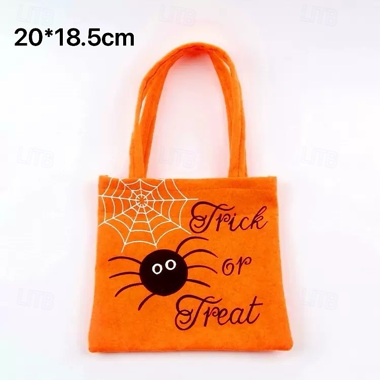 Halloweenské koledovací tašky pro děti, netkané tašky na bonbóny s uchy, opakovaně použitelné dárkové tašky na halloweenské dárky a rekvizity. 2025 - $8.99 –P5