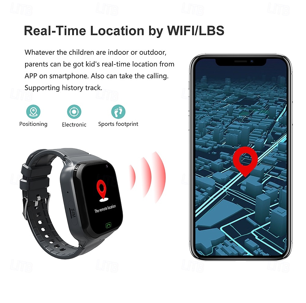 2025年 4Gキッズスマートフォンウォッチ lt36 ビデオ通話 Wi-Fi LBS位置情報 SOSトラッカー ベビーカメラリモコン IP67防水 子供用スマートウォッチ  コレクション – $44.99 –P6