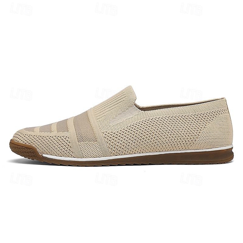 Herren-Slipper aus Strick, atmungsaktives Obermaterial aus Webstoff mit flexibler Gummisohle, bequem und leicht für Sommer, Strand und Autofahren 2025 - $34.99 –P1
