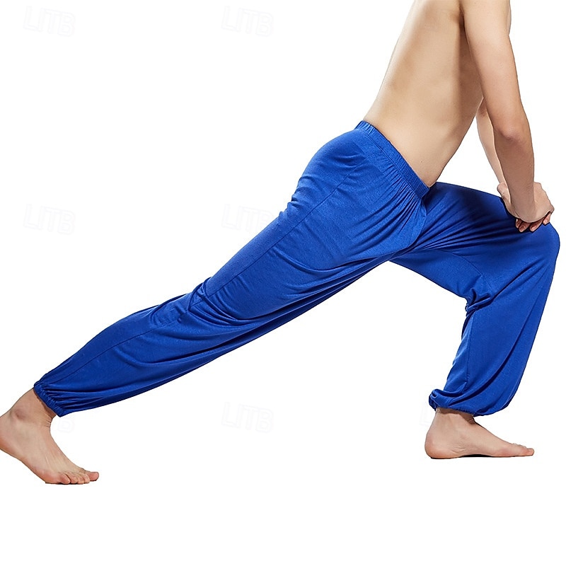Pánské Kalhoty na jógu Harémové kalhoty Bombarďáky Lehká váha Vysoký pas Tělocvična Pilates Zumba Spodní část oděvu Tmavě šedá Černá Bílá Hlavní město Podzim Sportovní Sportovní oděvy Lehce elastické 2025 - $12.39 –P3