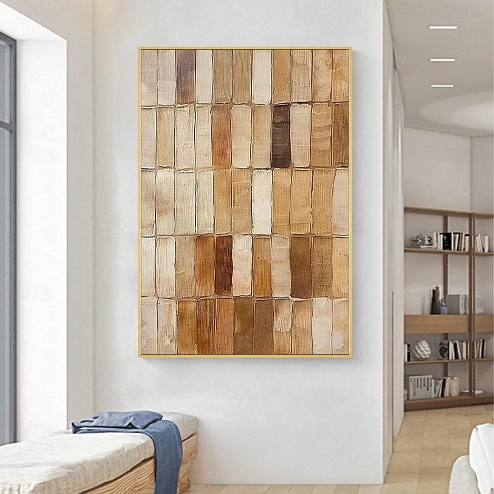 Mintura Hand Painted Abstract Brown Texture Oil Paintings on Canvas Modern Abstract Wall Art Picture For Home Decoration Ready To Hang With Stretched Frame 2026 - $216.99 –P5