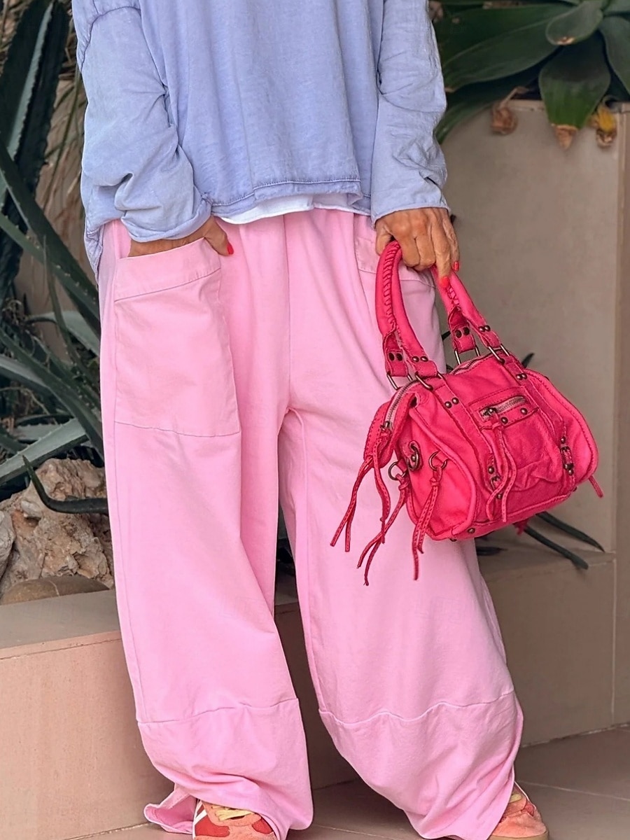 Per donna Chinos Vacanza Moda Streetwear Lunghezza intera Vita Alta Semplice Tasca Fascia Elastica Comodo Morbido Confortevole Micro-elastico All'aperto Streetwear Giallo Rosa Grigio Estate Primavera del 2025 a $26.99 –P14