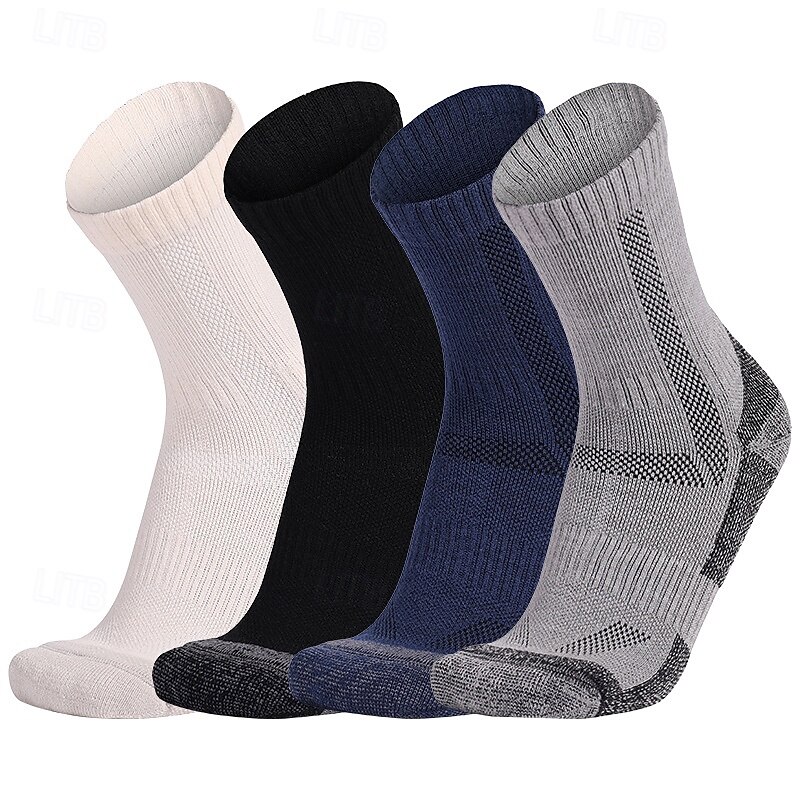 1 Par Mujer calcetines de lana merino Calcetines para correr Mantiene abrigado Transpirable Anti ampollas Grueso Al aire libre tripulación de cuarto Retazos Lana Merina Negro Blanco Azul Real para 2025 - $15.99 –P1