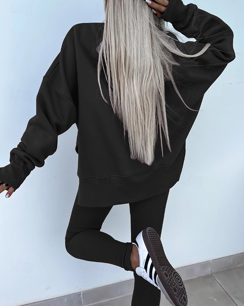 Damskie Dres Getry Bluza z kapturem Koronka Kieszeń na zamek Solidne kolory Zestawy odzież Jesień Magenta Czarny Siłownia Athleisure Bieganie Keep Warm Odporność na wiatr Długi rękaw Sport Odzie 2026 - $31.99 –P17