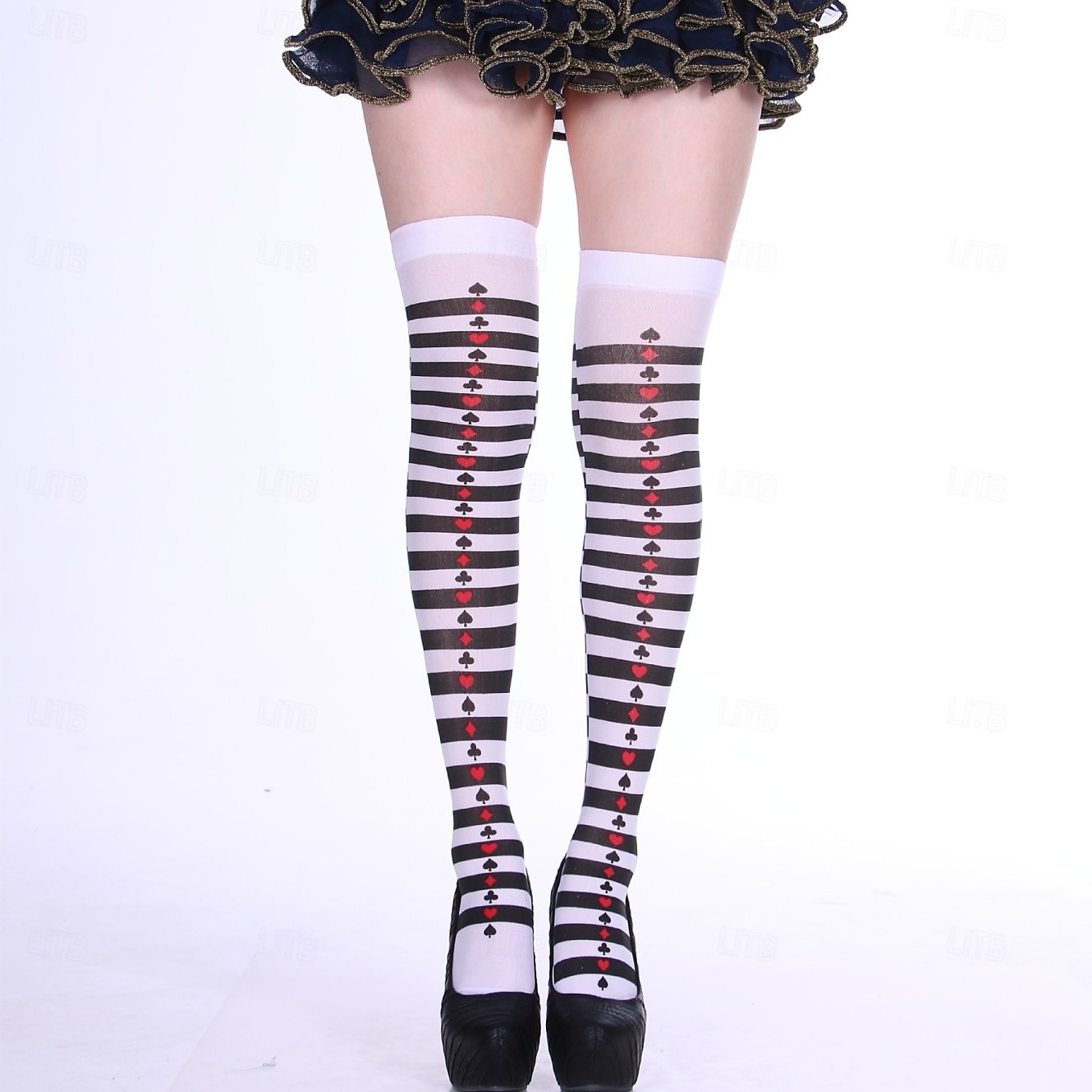 Alice in Wonderland حكاية خيالية ملكة القلوب الملكة الحمراء السم جوارب وجوارب نسائية الاكسسوارات جوارب طويلة تصل إلى الفخذ شخصيات القصص المصورة تأثيري الفيلم for نسائي للبالغين 2025 - $14.66 –P13