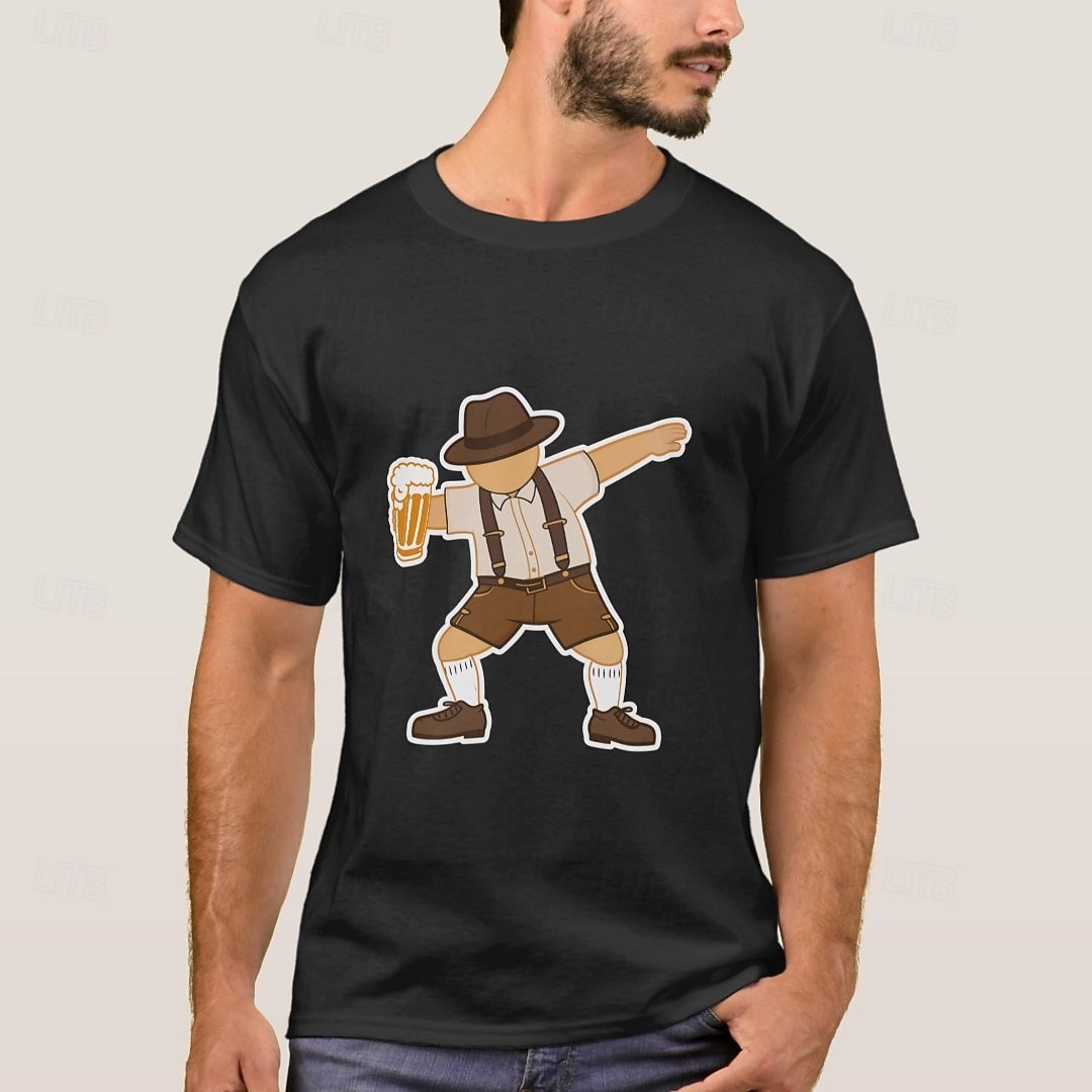 bavarese Monaco Tedesco Corte T-shirt Birra Stampa di Lederhosen Grafico per Per uomo Adulti Stampa a caldo  per Carnevale Birra Oktoberfest Feste Casual Quotidiano del 2025 a $17.49 –P7