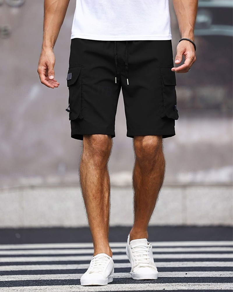 Per uomo Pantaloncini cargo Shorts Pantaloncini Estivi Coulisse Elastico in vita Multi-tasche Semplice Comodità Indossabile Lunghezza al ginocchio All'aperto Sport Quotidiano Moda Casual Nero Verde del 2025 a $20.99 –P5