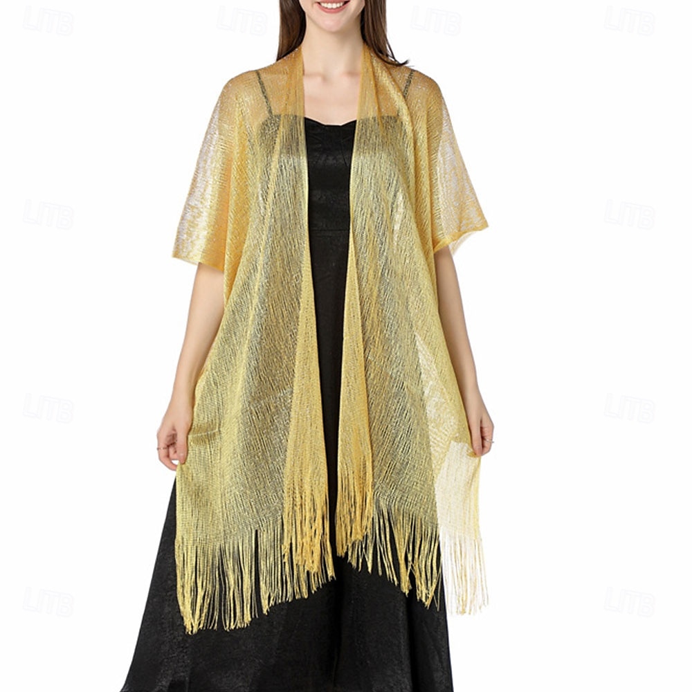 Capa Elegante de Proteção Solar para Mulheres com Mangas Curtas em Seda Imitada com Cor Pura para Casamento de Verão de 2025 por $20.99 –P12
