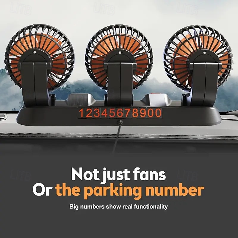 5V Car Fan Triple Head USB Interface Electronic Fan 3-speed Adjustable USB Gadget for Car Cooling Fan Car Computer Accessories - USB Fan Compatible with Notebook Computers 2025 - $38.99 –P7
