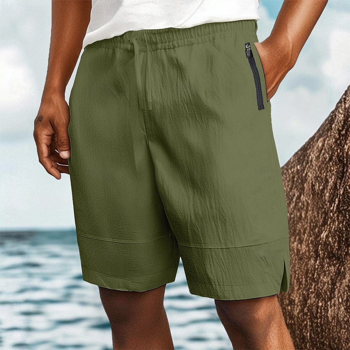 Per uomo Shorts Shorts di Lino Pantaloncini Estivi Shorts da Spiaggia Coulisse Tasca Elastico in vita Semplice Comodità Traspirante Lunghezza al ginocchio Casuale Quotidiano Ferie Vacanza Moda Bianco del 2026 a $24.99 –P10
