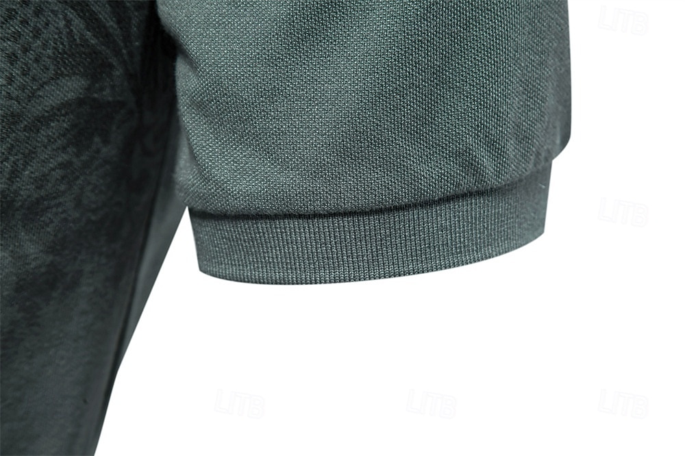 Herren Männlich Blumen Blumenmuster Polo Strick-Polopullover Kurzarm Umlegekragen Polokragen Modern Formell Arbeit Sport & Outdoor Knöpfe Drucken Frühling Rubinrot Weiß Hellblau 2025 - $22.99 –P15