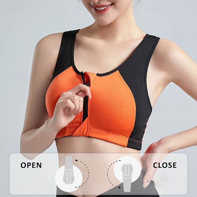 2026年 女性用 ヨガブラ スポーツブラ ピラティスブラ ブラトップ プッシュアップ シームレス 防振 ワイヤレス カラーブロック スポーツ アクティブウェア ブラック ピンク ジム ズンバ ランニング  コレクション – $10.49 –P4