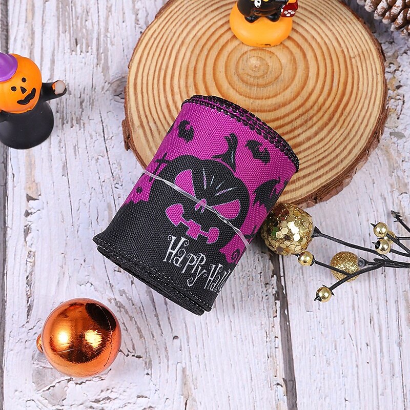 Halloween Burlap Ribbon Rolls with Spider Print, Edge Ribbons for DIY Crafts, Halloween Wreaths, Gift Wrapping and Party Decorations 2025 - $6.99 –P6