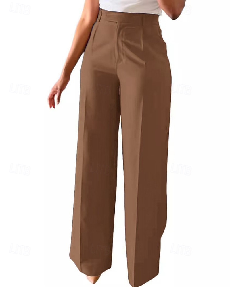 Per donna Pantaloni Eleganti Gamba larga Streetwear Casual Lunghezza intera Naturale Semplice Tasca Elastico in vita Comodo All'aperto Confortevole All'aperto Vacanza Abbigliamento casual alla moda del 2025 a $22.99 –P8