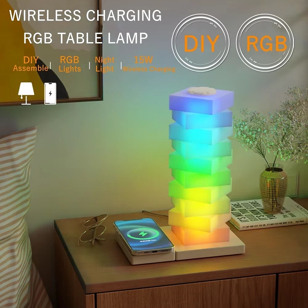 LED Desk lamp with wireless charger and dimmable touch control lamp for bedroom and office lamp 2025 - $87.99 –P4