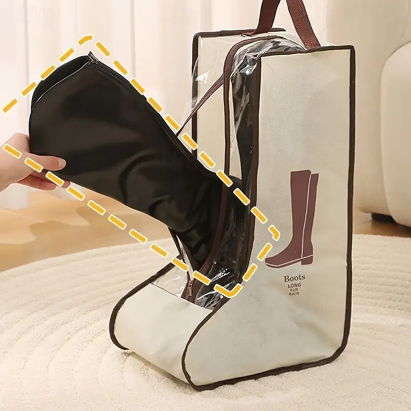 4er-Pack wiederverwendbare Aufbewahrungstaschen für hohe Stiefel, staubdichter hängender Schuh-Organizer für High-Top-Sneaker 2025 - $16.99 –P6