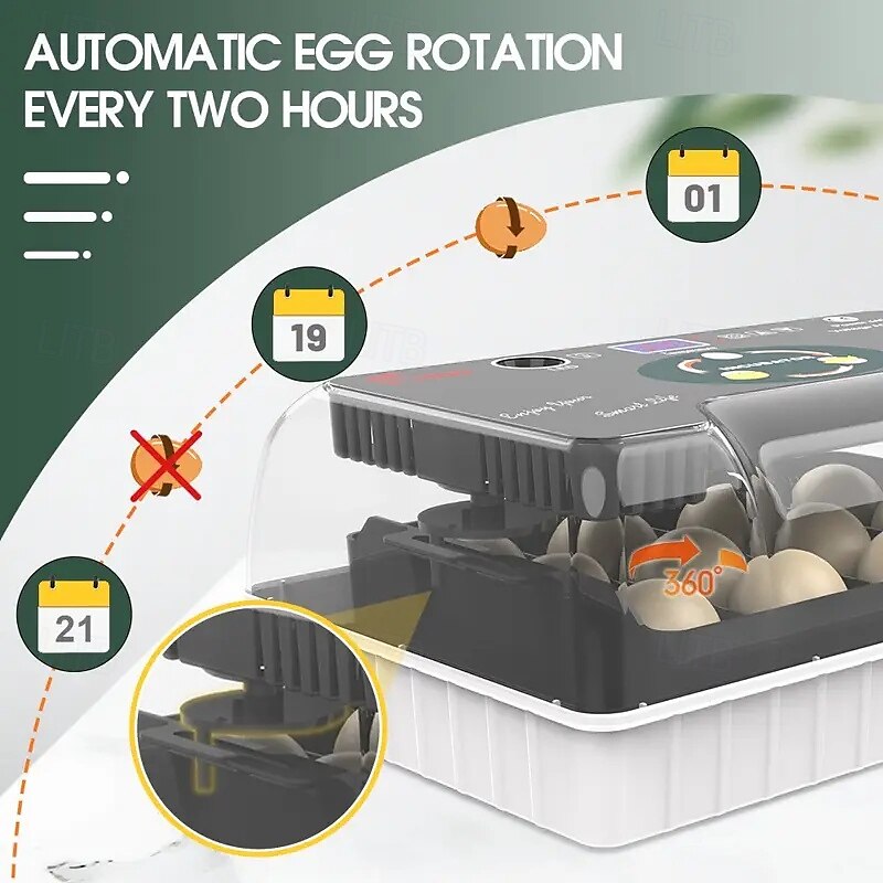 Intelligent Incubator Can Hold 12-18 Eggs LED Digital Temperature Display Automatic Egg Turn and Add Water for Eggs Duck Eggs Parrot Eggs Hatch Very Suitable for Gift Giving Family Farms. 2025 - $185.99 –P6