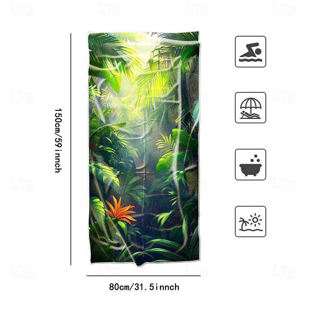 toalha de praia macia e absorvente - design leve, de secagem rápida e sem areia para praia, piscina e viagens de 2025 por $22.99 –P4