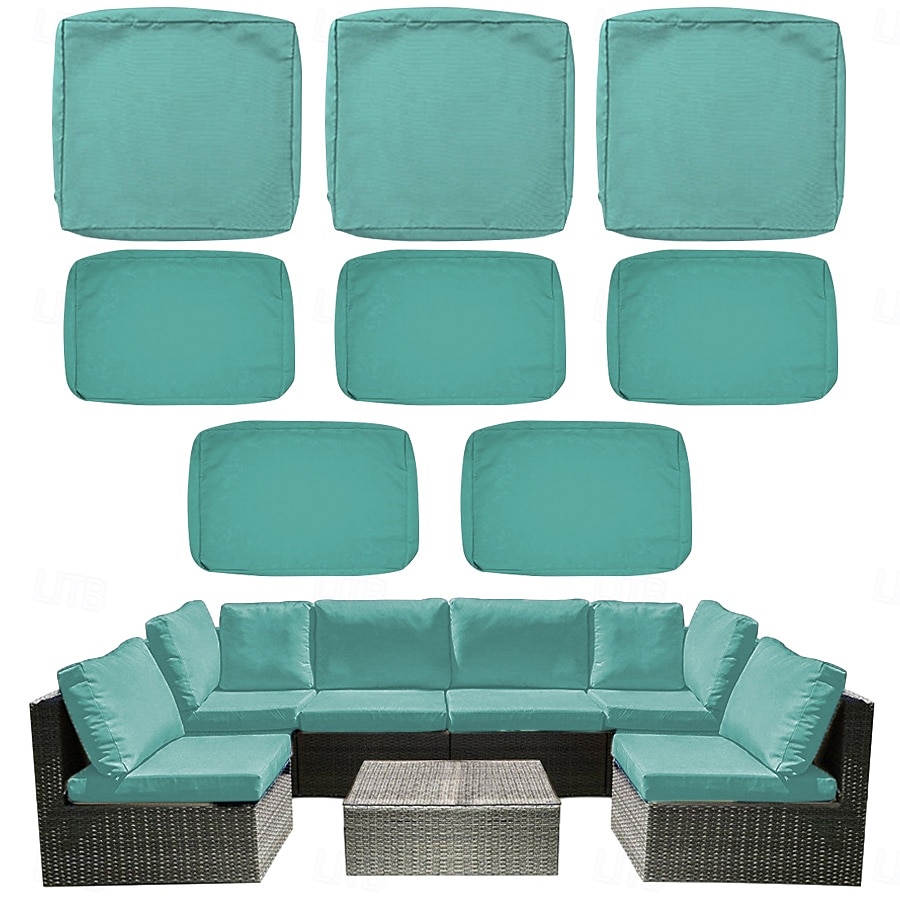 8pcs Outdoor Cushion Slipcovers Outdoor Patio Cushions Covers Replacement  Include 5 Backrests and 3 Cushions  Waterproof with Zipper for 3-Seat Rattan Sofa Patio Furniture Cushion Covers Covers Only 2025 - $75.99 –P5