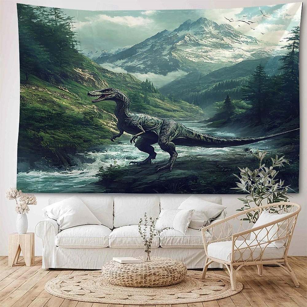 metsäeläin dinosaurus maisema riippuva seinävaate seinämaalaus taide suuri seinävaate seinämaalaus koriste kuvat tausta matto verhot koti makuuhuone olohuone sisustus 2026 - $17.99 –P4