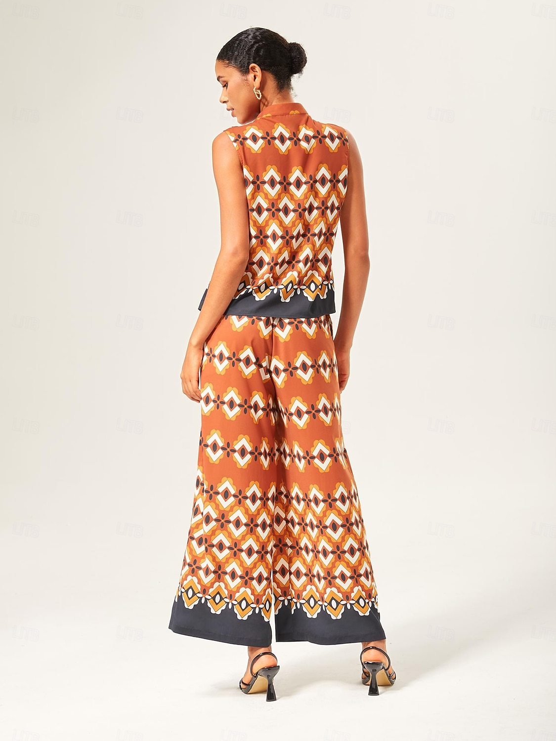 Per donna Femminile Culotte Gamba Larga Lunghezza intera Elegante Bohemien Vacanza Casuale Arancione Estate XS S M del 2025 a $64.99 –P2