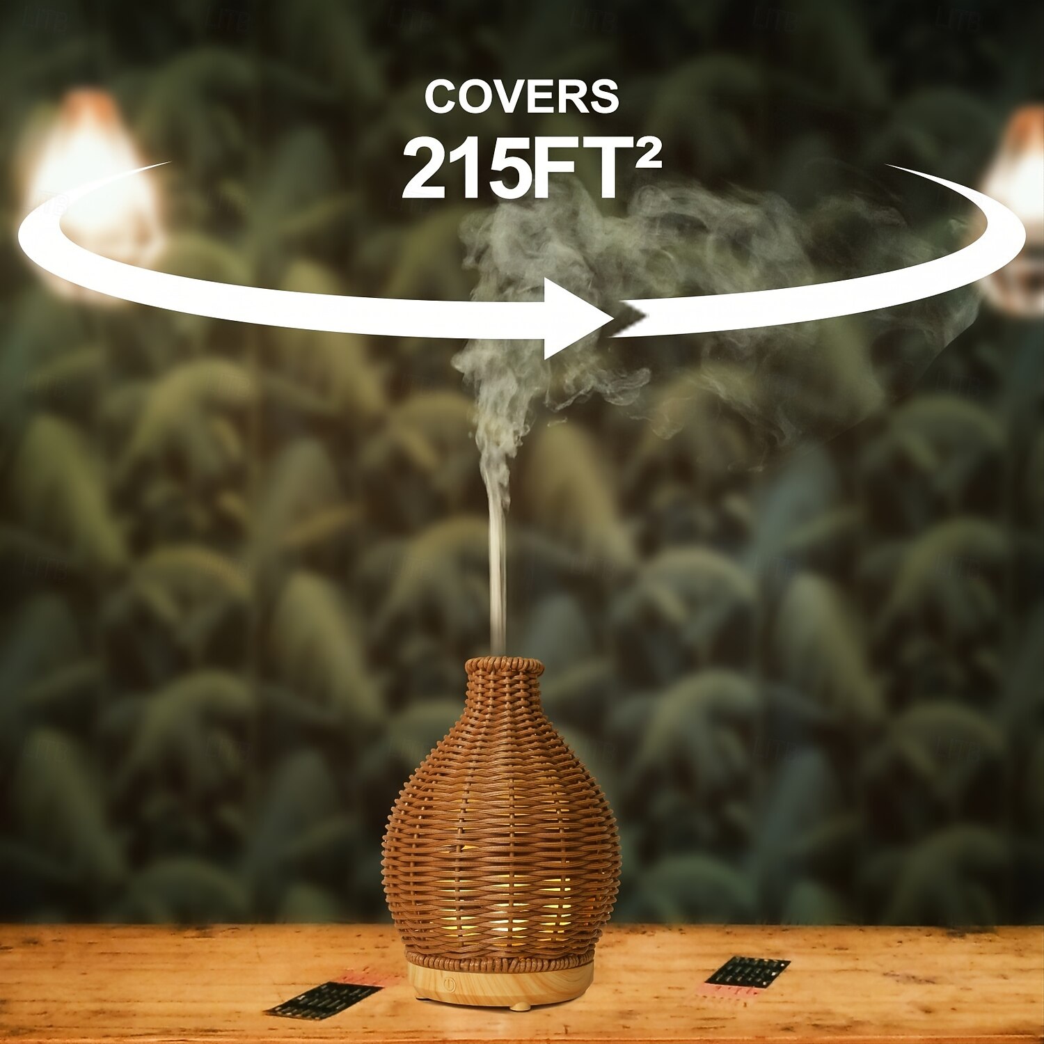 Diffusore di oli essenziali Aromamaster in stile rattan da 1 pezzo, con spegnimento automatico senza acqua, per umidificazione con aromaterapia e purificazione dell'aria, con funzionamento silenzioso del 2025 a $58.99 –P6