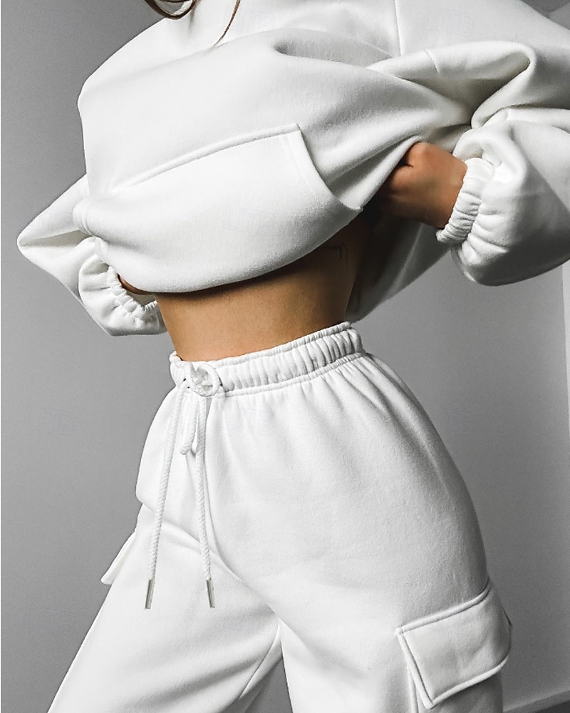 Mujer Tracksuit Pantalones Deportivo Pantalones de chándal Encaje Bolsillo Color sólido Trajes de Yoga Otoño Magenta Negro Gimnasio Ropa Deportiva Corriendo Mantiene abrigado Resistente al Viento 2025 - $35.99 –P11