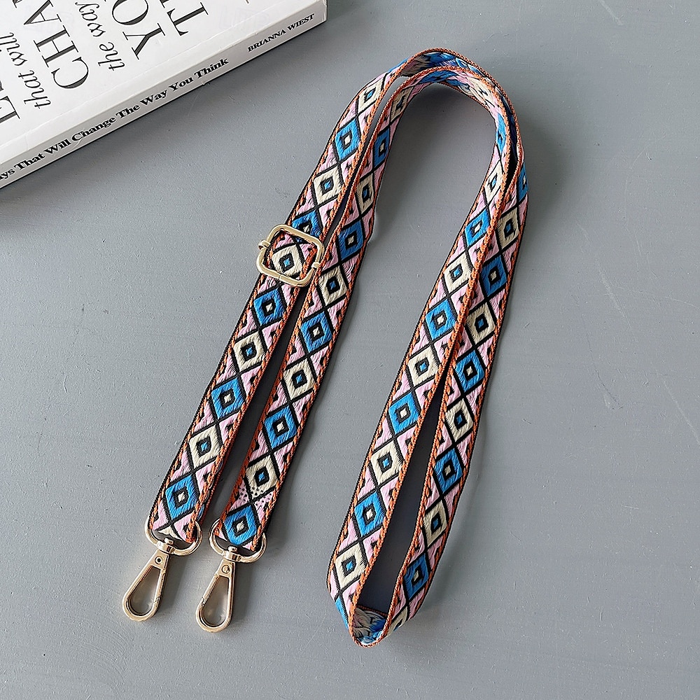 Nový nastavitelný řetízek na mobilní telefon, dlouhý crossbody popruh přes rameno, závěsný řetízek s retro totemovým vzorem, závěsná dekorace, zavěšení na krk, široký látkový popruh 2025 - $11.99 –P4