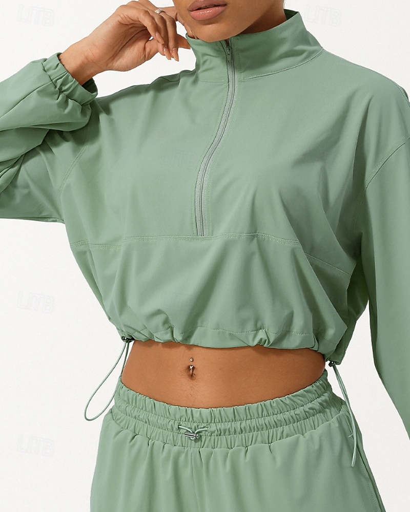 Mulheres Moletom com capuz Jaqueta de Trilha Jaqueta esportiva Ao ar livre Proteção Solar Respirável Secagem Rápida Roupas de caminhada Roupas de caminhada Outono Jaqueta Tênis Golfe Corrida Côr de 2025 por $28.99 –P5