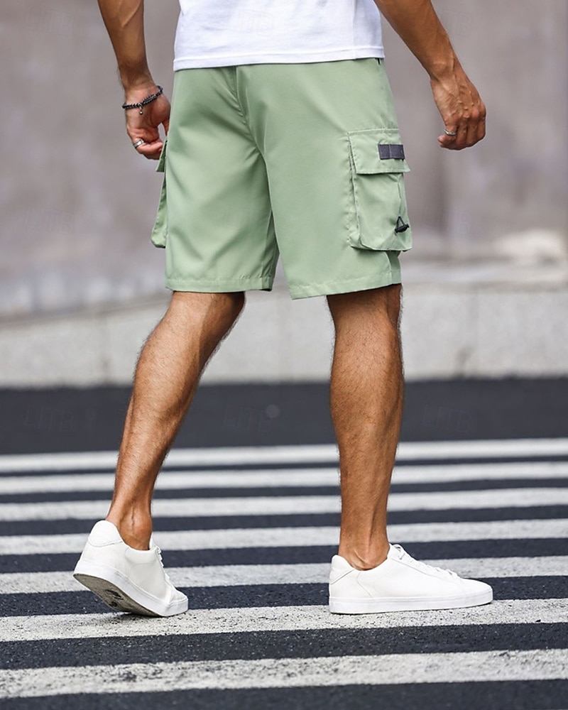 Per uomo Pantaloncini cargo Shorts Pantaloncini Estivi Coulisse Elastico in vita Multi-tasche Semplice Comodità Indossabile Lunghezza al ginocchio All'aperto Sport Quotidiano Moda Casual Nero Verde del 2025 a $20.99 –P3