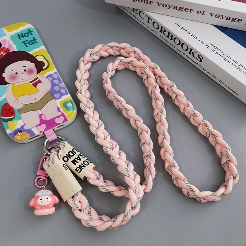 Phone Case For Apple AirTag Xiaomi Samsung Galaxy Universal with Lanyard with Wrist Strap Cartoon Geometric Pattern Polyester 2025 - $11.99 –P6