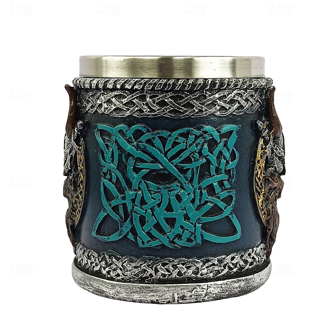 halbă de bere vikingă, cană cadou Oktoberfest cu topor de luptă medieval, ceașcă de cafea pirat nordic, halbă războinic viking, halbă de bere nordică rustică 2025 - $21.99 –P7