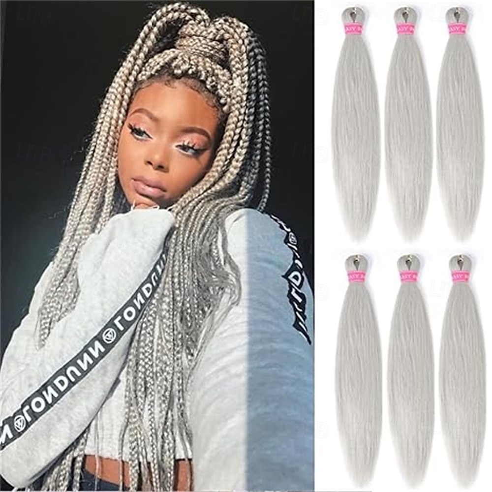 Extension per capelli intrecciati biondi pre-allungati, confezione da 6 da 20 pollici, trecce sintetiche con texture morbida yaki, trecce all'uncinetto, pre-allungate, con effetto sfumato, per donne. del 2025 a $39.99 –P4