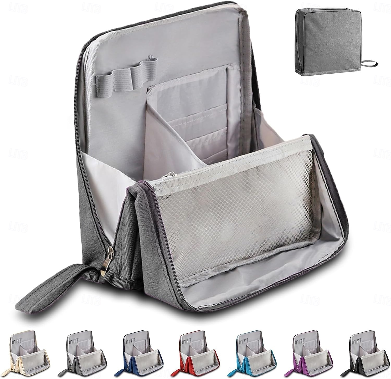 Standing Makeup Bag, Waterproof Large Capacity Toiletry Bag with Compartments, Portable Travel Cosmetic Organizer, Multi-Purpose Pencil & Makeup Storage Case 2026 - $15.99 –P1