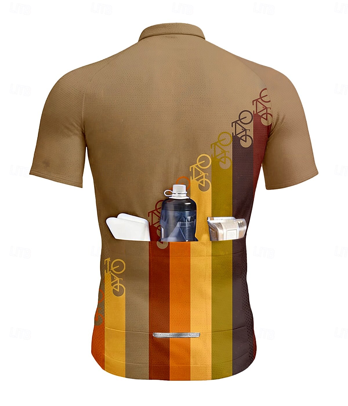 Муж. Велокофты Графика Геометрический принт С короткими рукавами Велоспорт Джерси Верхняя часть с 3 задними карманами Устойчивость к УФ Быстровысыхающий Передняя молния Со светоотражающими полосками 2025 - $26.99 –P2