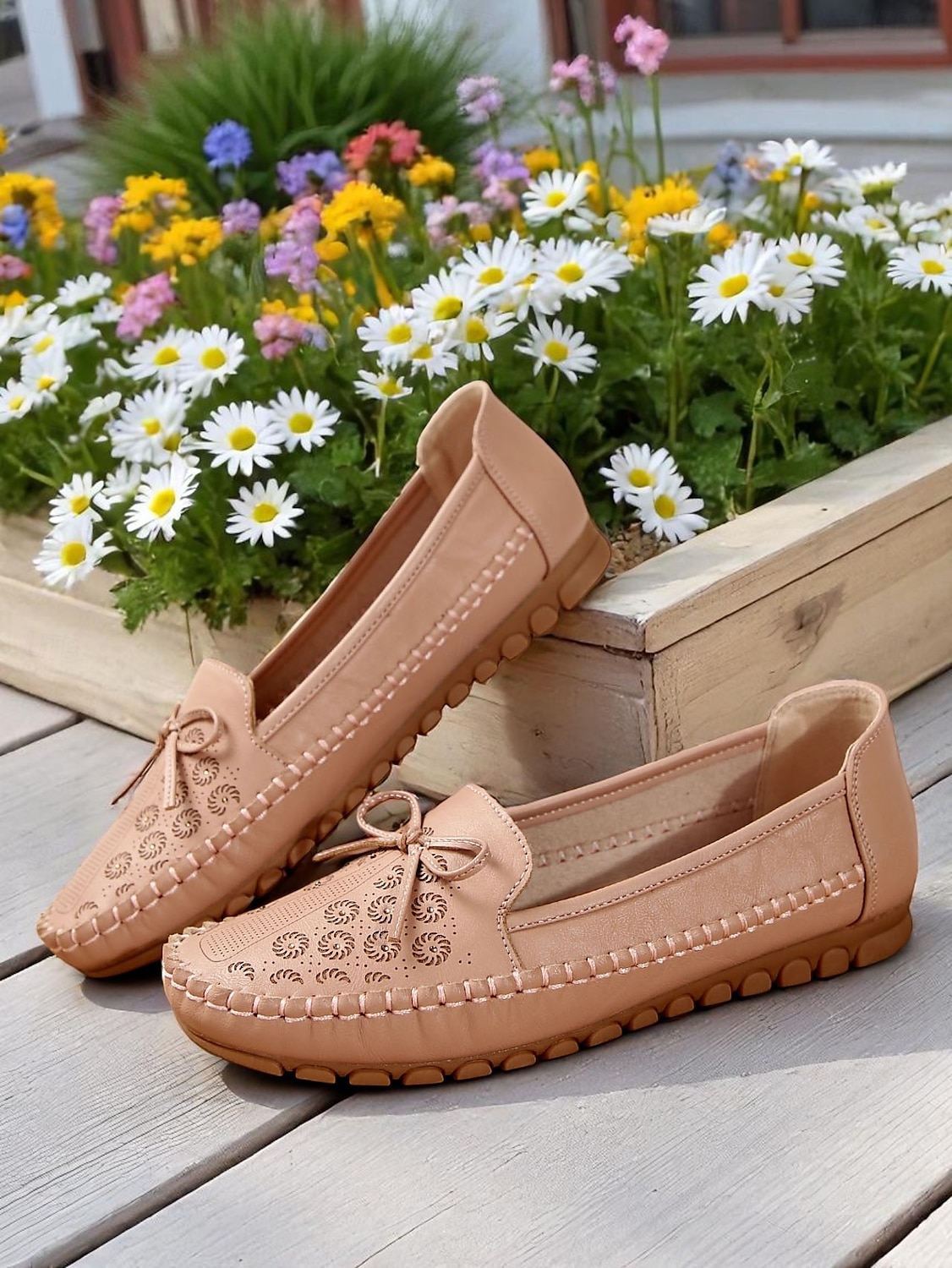 Mocasini pliabili pentru femei – mocasini din piele moale cu tălpi flexibile pentru relaxare în grădină, lenevire pe verandă și purtare zilnică 2026 - $24.99 –P1