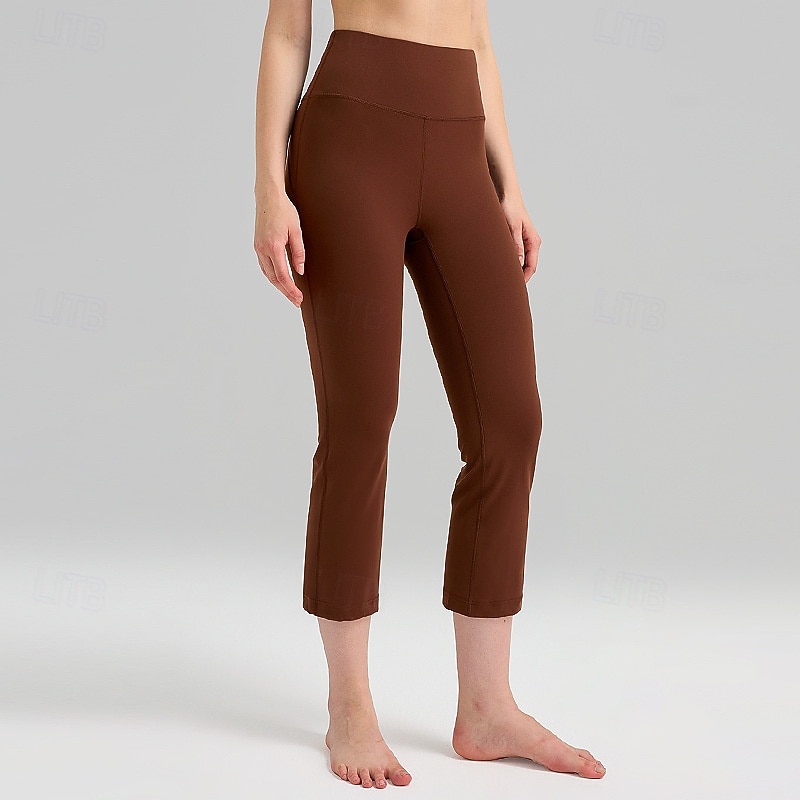 Dam Fitnessbyxor Pilatesbyxor Yogabyxor Med fickor Lättvikt Hög midja Pilates Gym Zumba Underdelar Ensfärgat Svart Marinblå Blå Höst sporter Sportkläder Microelastisk 2026 - $32.99 –P8