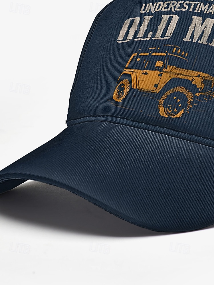 Casquette de baseball vintage pour homme avec imprimé Jeep « Ne sous-estimez jamais un vieil homme » – Casquette ajustable en coton pour papa, idéale pour l'extérieur, la conduite et les loisirs de 2025 ? $14.99 –P8