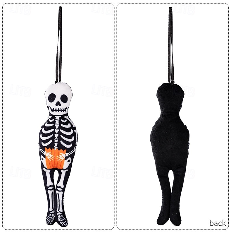Λούτρινα κρεμαστά στολίδια για το Halloween, χαριτωμένη διακόσμηση κρανίου φαντάσματος μαύρης γάτας με κολοκύθα για πάρτι στο σπίτι, μικρή απαλή διακόσμηση τοίχου για το Halloween 2025 - $6.49 –P9