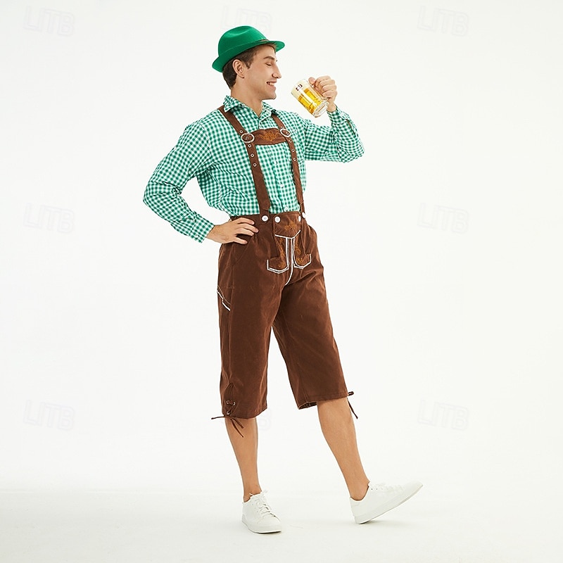 Oktoberfest Lederhosen Cappello alpino Bavarese Tedesco Alpino Prati Per uomo Feste Festa della birra Panno in stile tradizionale del 2026 a $38.99 –P12