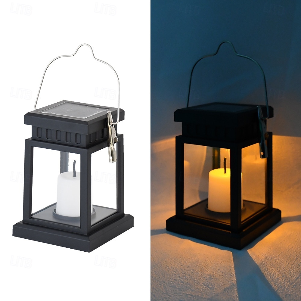 Lanterne solari da esterno impermeabili da giardino, appese, con fiamma tremolante, a LED, senza candele, luci ad energia solare per decorazioni da giardino, tavolo, ombrellone da patio. del 2025 a $15.99 –P1