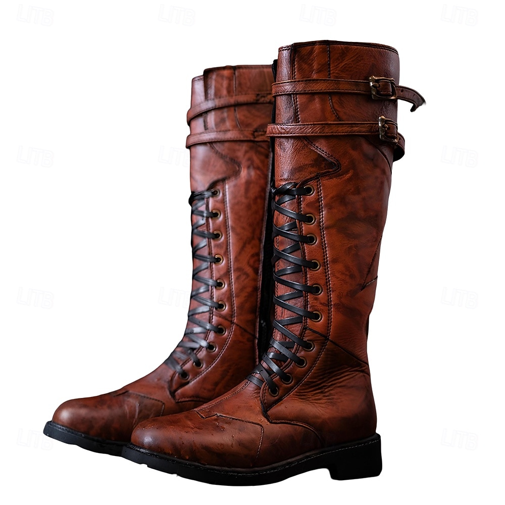 Retro Vintage Mittelalterlich Renaissance Schuhe Pirat Ritter Wikinger Kreuzritter Kostüm Herren Keltisch Seeräuber Halloween Karneval Maskerade Veranstaltung / Fest Maskerade Erwachsene Schuhe 2026 - $55.99 –P5