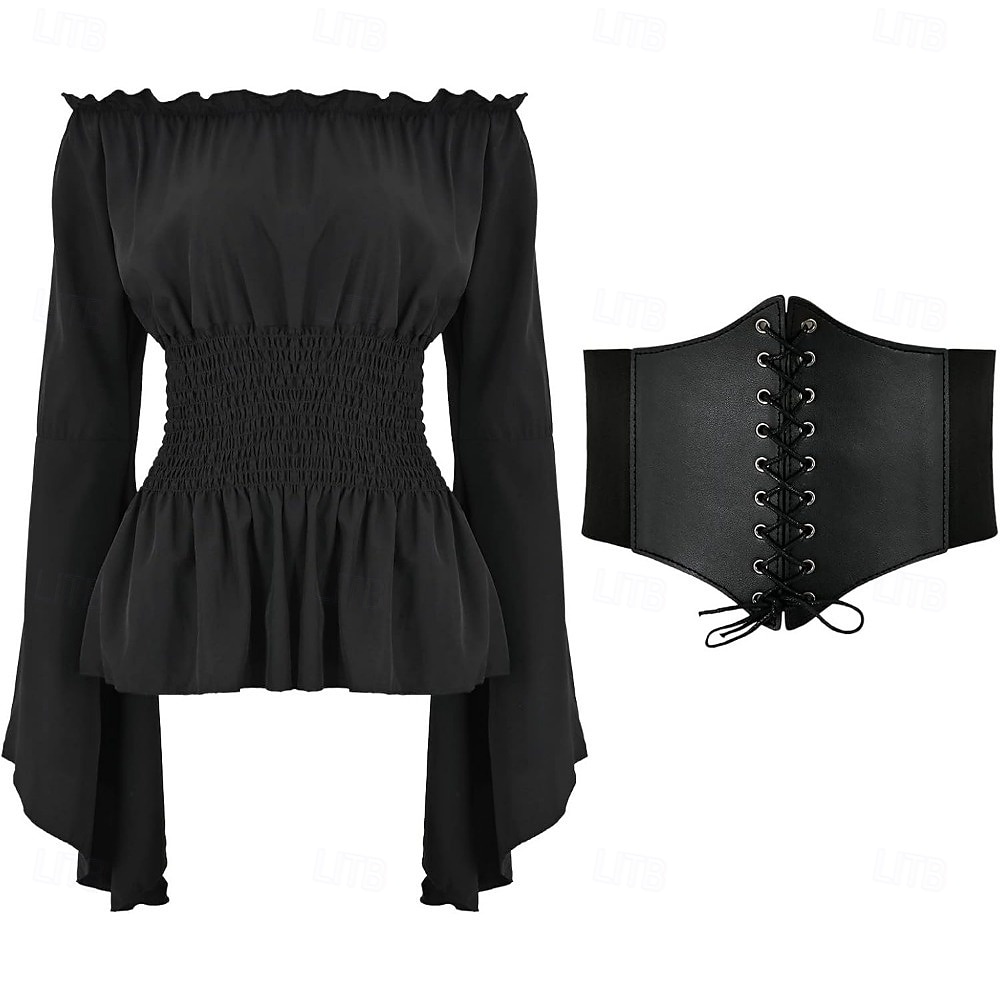 Abiti Medievale Rinascimento Blusa / Camicia Costume Cosplay Cintura in Vita Costume Per donna Festival Adulti del 2026 a $29.99 –P9