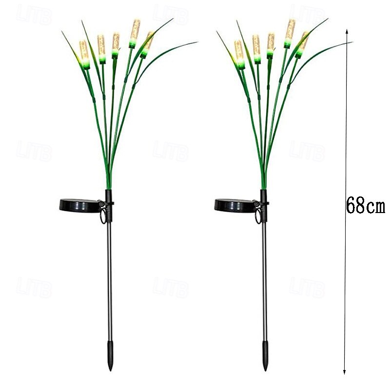 2ks solární světluška zahradní světlo bublina rákos kymácející se trávník světlo pro terasu dvůr verandu garáž chodník sváteční krajinná dekorace 2026 - $22.99 –P8