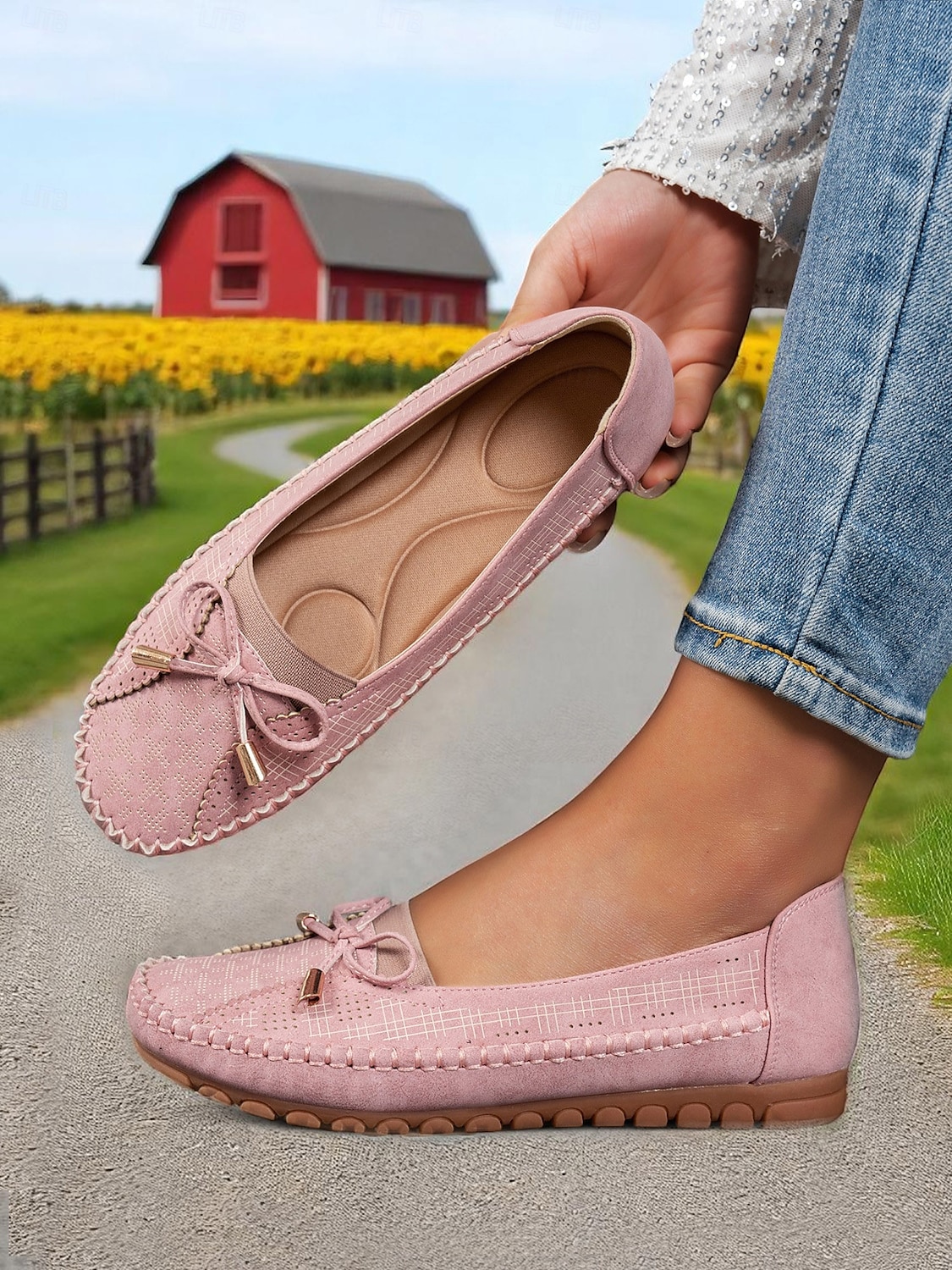 mocassins femininos com laço rosa – mocassins leves e casuais para dirigir, ideais para tarefas diárias, passeios no jardim e looks casuais de 2025 por $24.99 –P2