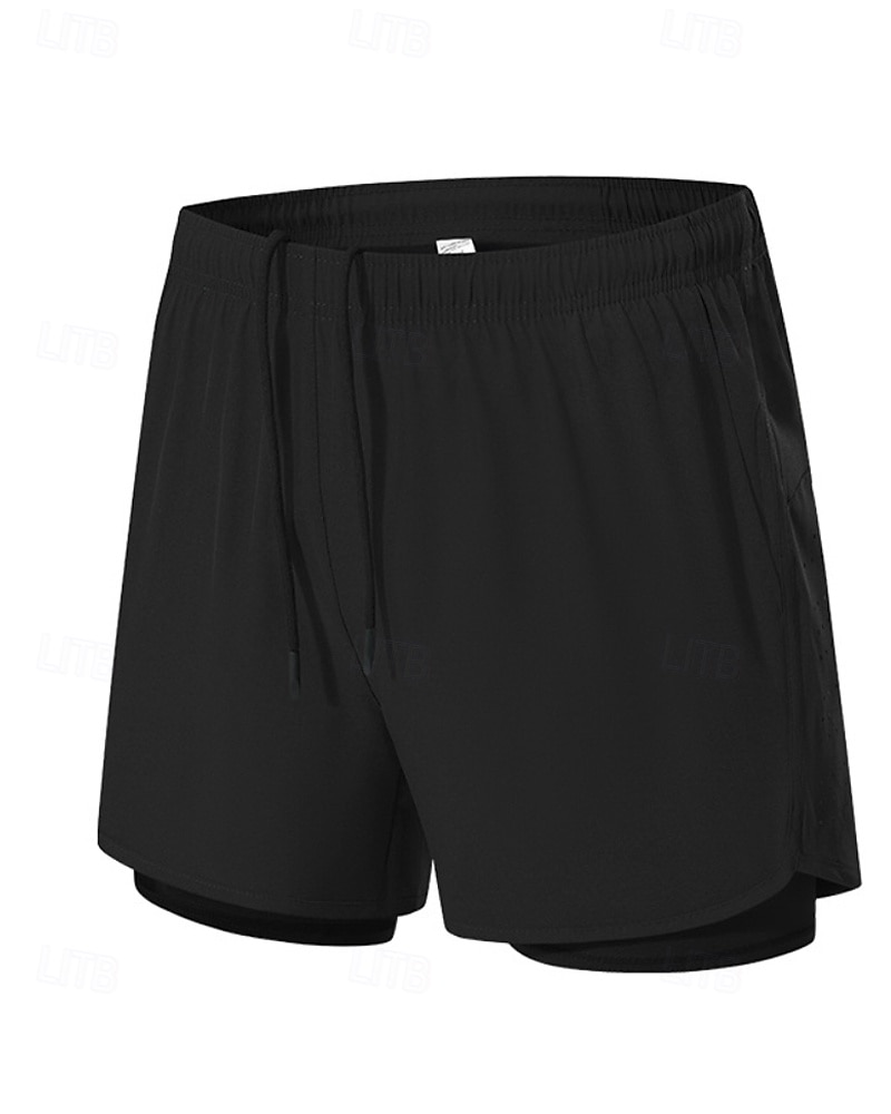 Homme short avec collants Patchwork Shorts Extérieur Sport & Loisir Occasionnel Respirant Séchage Rapide Léger Tennis Le golf Course Coupe régulière Tenue de sport Tenues de Sport Bloc de Couleur de 2025 ? $15.19 –P13
