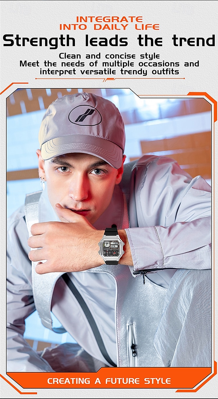 SANDA Men Digital Watch Outdoor Fashion Casual Wristwatch Luminous Stopwatch Alarm Clock Three Time Zones Steel Silicone Gel Watch 2025 - $31.99 –P8