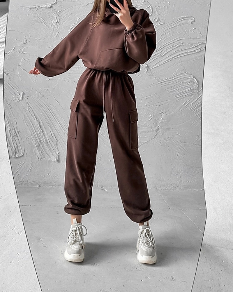 Mujer Tracksuit Pantalones Deportivo Pantalones de chándal Encaje Bolsillo Color sólido Trajes de Yoga Otoño Magenta Negro Gimnasio Ropa Deportiva Corriendo Mantiene abrigado Resistente al Viento 2025 - $35.99 –P17